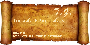 Turcsák Gusztáv névjegykártya