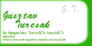 gusztav turcsak business card